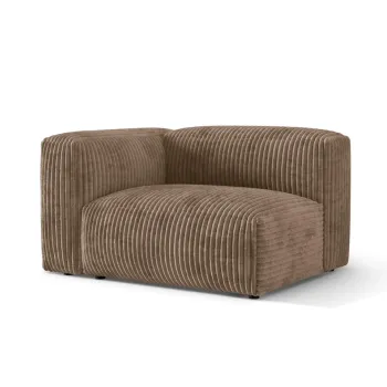 Modul dreapta pentru canapea modulara, 1 loc, Martina-212, Micadoni Home, 121x106x75 cm, velur, maro ghinda imagine
