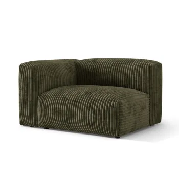 Modul dreapta pentru canapea modulara, 1 loc, Martina-212, Micadoni Home, 121x106x75 cm, velur, verde muschi imagine