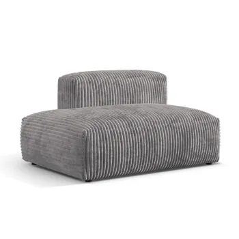 Modul dreapta pentru canapea modulara, 1 loc, Martina-212, Micadoni Home, 133x106x75 cm, velur, gri deschis imagine