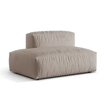 Modul dreapta pentru canapea modulara, 2 locuri, Martina-169, Micadoni Home, 133x106x75 cm, tesatura structurata catifelata, bej inchis imagine