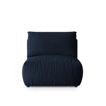 Modul pentru canapea, 1 loc, Chris-184, Micadoni Home, 100x85x80 cm, catifea, albastru regal imagine