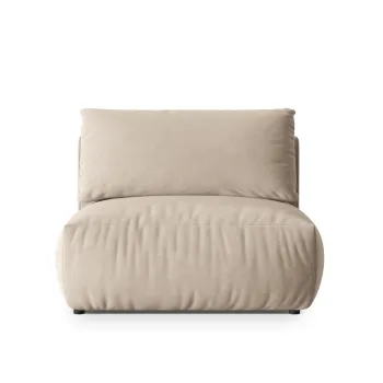 Modul pentru canapea, 1 loc, Chris-184, Micadoni Home, 105x100x80 cm, catifea, ecru imagine