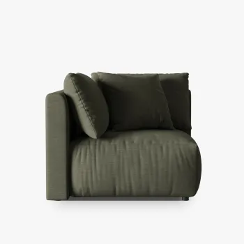 Modul pentru canapea, 1 loc, Chris-259, Micadoni Home, 100x100x80 cm, tesatura structurata chenille, verde deschis imagine