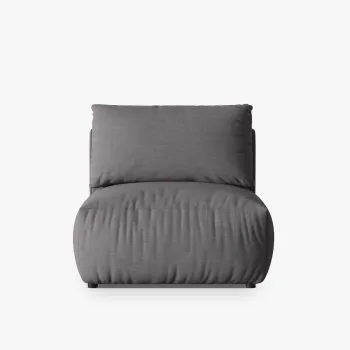 Modul pentru canapea, 1 loc, Chris-259, Micadoni Home, 100x85x80 cm, tesatura structurata chenille, gri beton imagine