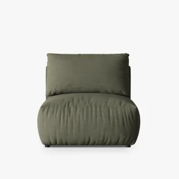 Modul pentru canapea, 1 loc, Chris-259, Micadoni Home, 100x85x80 cm, tesatura structurata chenille, verde deschis imagine