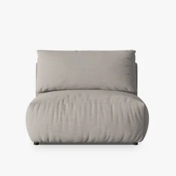 Modul pentru canapea, 1 loc, Chris-259, Micadoni Home, 105x100x80 cm, tesatura structurata chenille, natural imagine