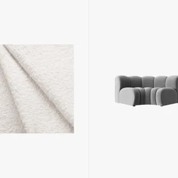 Modul pentru canapea, 1 loc, Lupine-101, Micadoni Home, 185x95x70 cm, tesatura boucle, alb imagine