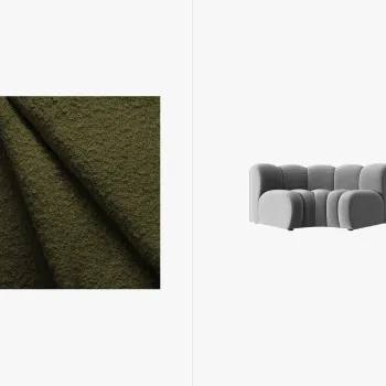 Modul pentru canapea, 1 loc, Lupine-101, Micadoni Home, 185x95x70 cm, tesatura boucle, oliv inchis imagine