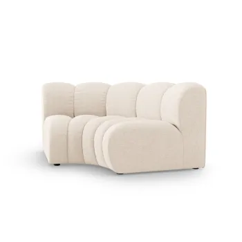 Modul pentru canapea, 1 loc, Lupine-140, Micadoni Home, 185x95x70 cm, tesatura chenille din poliester, bej deschis imagine