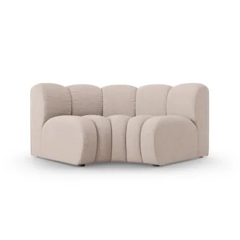 Modul pentru canapea, 1 loc, Lupine-140, Micadoni Home, 185x95x70 cm, tesatura chenille din poliester, bej imagine