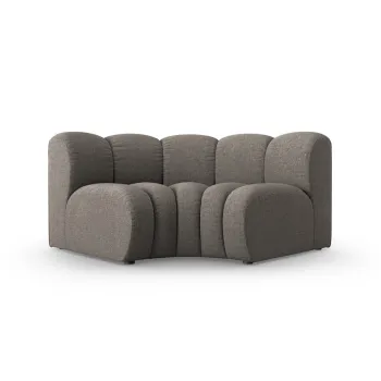 Modul pentru canapea, 1 loc, Lupine-140, Micadoni Home, 185x95x70 cm, tesatura chenille din poliester, gri imagine