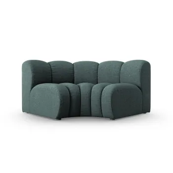 Modul pentru canapea, 1 loc, Lupine-140, Micadoni Home, 185x95x70 cm, tesatura chenille din poliester, petrol imagine