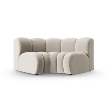 Modul pentru canapea, 1 loc, Lupine-44, Micadoni Home, 185x95x70 cm, catifea, bej imagine