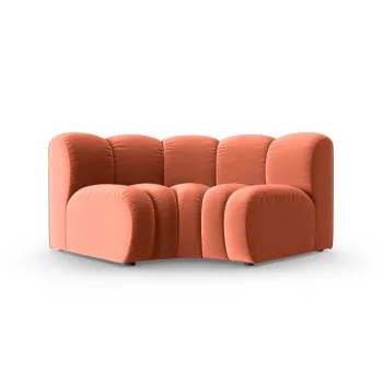 Modul pentru canapea, 1 loc, Lupine-44, Micadoni Home, 185x95x70 cm, catifea, corai imagine