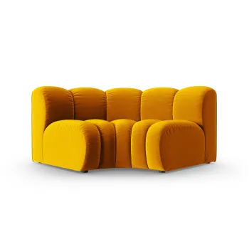 Modul pentru canapea, 1 loc, Lupine-44, Micadoni Home, 185x95x70 cm, catifea, galben imagine