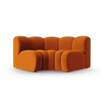 Modul pentru canapea, 1 loc, Lupine-44, Micadoni Home, 185x95x70 cm, catifea, teracota imagine