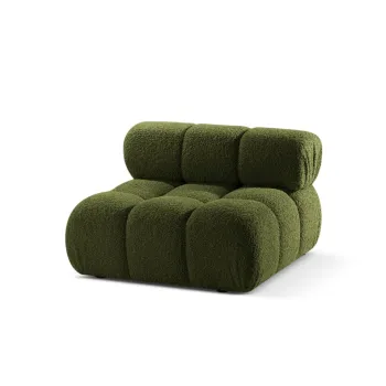 Modul pentru canapea modulara, 1 loc, Bellis-213, Micadoni Home, 94x94x70 cm, tesatura boucle, verde imagine
