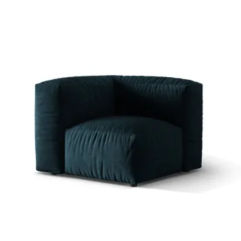 Modul pentru canapea modulara, 1 loc, Martina-120, Micadoni Home, 100x100x75 cm, catifea, petrol inchis imagine