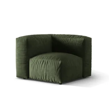 Modul pentru canapea modulara, 1 loc, Martina-120, Micadoni Home, 100x100x75 cm, catifea, verde imagine