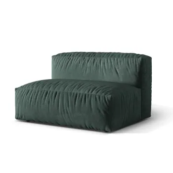 Modul pentru canapea modulara, 1 loc, Martina-120, Micadoni Home, 132x106x75 cm, catifea, petrol imagine