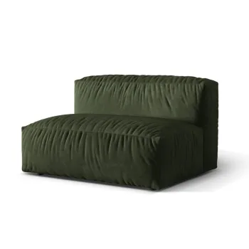 Modul pentru canapea modulara, 1 loc, Martina-120, Micadoni Home, 132x106x75 cm, catifea, verde imagine