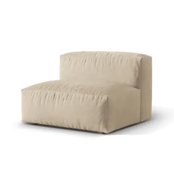 Modul pentru canapea modulara, 1 loc, Martina-120, Micadoni Home, 92x106x75 cm, catifea, bej deschis imagine