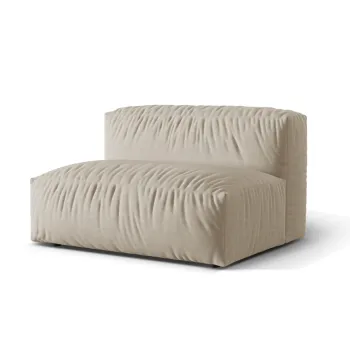 Modul pentru canapea modulara, 1 loc, Martina-169, Micadoni Home, 132x106x75 cm, tesatura structurata catifelata, bej deschis imagine