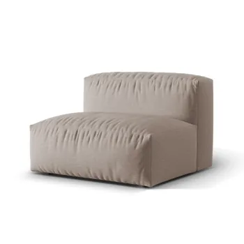 Modul pentru canapea modulara, 1 loc, Martina-169, Micadoni Home, 92x106x75 cm, tesatura structurata catifelata, bej inchis imagine