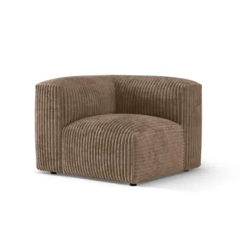 Modul pentru canapea modulara, 1 loc, Martina-212, Micadoni Home, 100x100x75 cm, velur, maro ghinda imagine