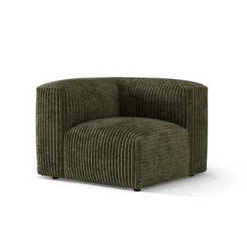 Modul pentru canapea modulara, 1 loc, Martina-212, Micadoni Home, 100x100x75 cm, velur, verde muschi imagine