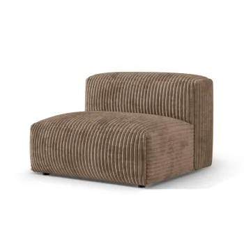 Modul pentru canapea modulara, 1 loc, Martina-212, Micadoni Home, 92x106x75 cm, velur, maro ghinda imagine
