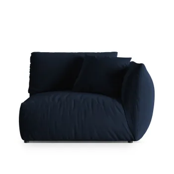 Modul stanga pentru canapea, 1 loc, Chris-184, Micadoni Home, 130x100x80 cm, catifea, albastru regal imagine