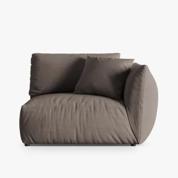 Modul stanga pentru canapea, 1 loc, Chris-259, Micadoni Home, 130x100x80 cm, tesatura structurata chenille, bej sand imagine