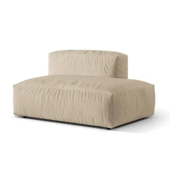 Modul stanga pentru canapea modulara, 1 loc, Martina-120, Micadoni Home, 133x106x75 cm, catifea, bej deschis imagine