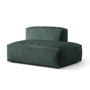 Modul stanga pentru canapea modulara, 1 loc, Martina-120, Micadoni Home, 133x106x75 cm, catifea, petrol imagine