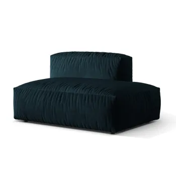 Modul stanga pentru canapea modulara, 1 loc, Martina-120, Micadoni Home, 133x106x75 cm, catifea, petrol inchis imagine