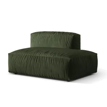Modul stanga pentru canapea modulara, 1 loc, Martina-120, Micadoni Home, 133x106x75 cm, catifea, verde imagine