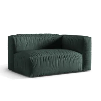 Modul stanga pentru canapea modulara, 1 loc, Martina-120, Micadoni Home, 160x106x75 cm, catifea, petrol imagine