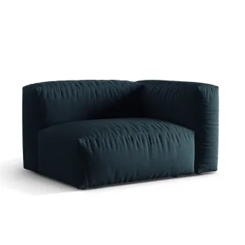 Modul stanga pentru canapea modulara, 1 loc, Martina-169, Micadoni Home, 121x106x75 cm, tesatura structurata catifelata, albastru jeans imagine