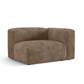 Modul stanga pentru canapea modulara, 1 loc, Martina-212, Micadoni Home, 121x106x75 cm, velur, maro ghinda imagine