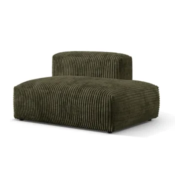 Modul stanga pentru canapea modulara, 1 loc, Martina-212, Micadoni Home, 133x106x75 cm, velur, verde muschi imagine