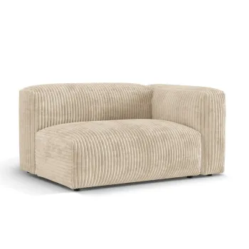 Modul stanga pentru canapea modulara, 1 loc, Martina-212, Micadoni Home, 160x106x75 cm, velur, bej deschis imagine