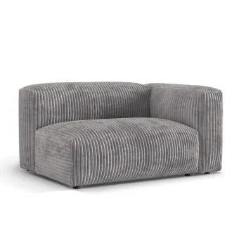 Modul stanga pentru canapea modulara, 1 loc, Martina-212, Micadoni Home, 160x106x75 cm, velur, gri deschis imagine