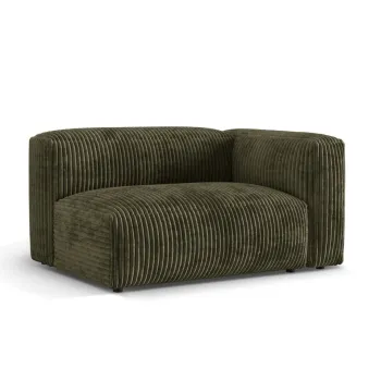 Modul stanga pentru canapea modulara, 1 loc, Martina-212, Micadoni Home, 160x106x75 cm, velur, verde muschi imagine