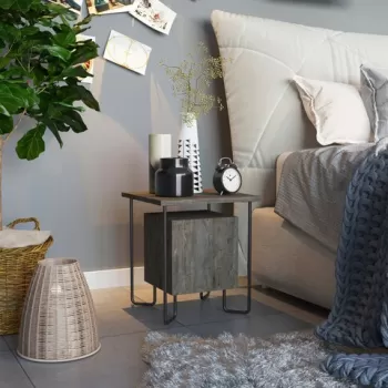 Noptiera Acres, Homitis, 40x40x45 cm, maro inchis imagine