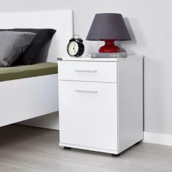 Noptiera, Adore, KMD-511-BB-1, 40x57x39 cm, PAL, Alb imagine