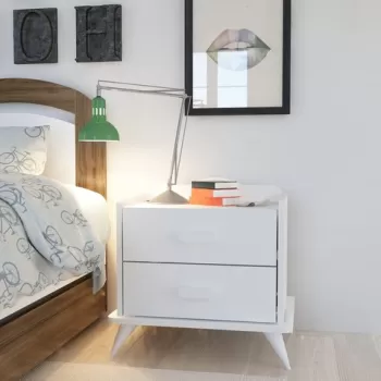 Noptiera Andaz, Zena Home, 60x42.1x58.6 cm, alb imagine