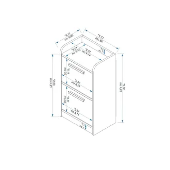 Noptiera, Arnetti, Luses, 45x79.4x29.6 cm, PAL, Pin Atlantic / Bej imagine