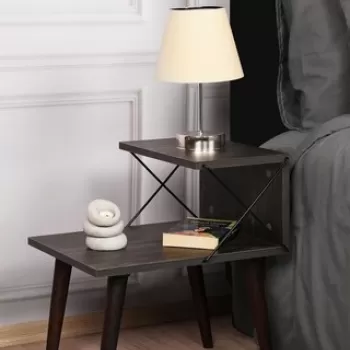 Noptiera Cross, Kalune Design, 50x40x55 cm, maro inchis imagine