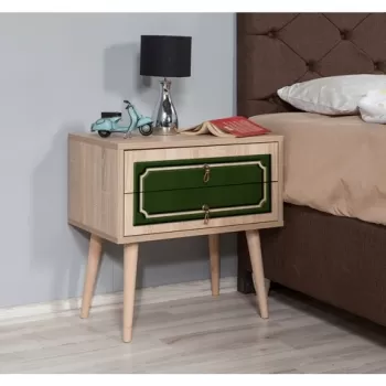 Noptiera cu 2 sertare Two 623, Vella, 60x40x61 cm, multicolor imagine